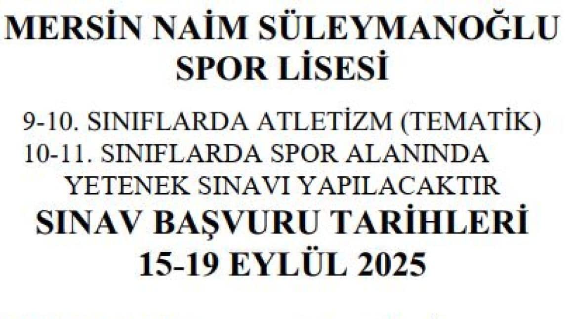 2025-2026 EYLÜL AYI EK YETENEK SINAV TAKVİMİ AÇIKLANDI!!!!!